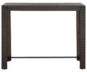 VidaXL barna polyrattan kerti bárasztal 140,5 x 60,5 x 110,5 cm