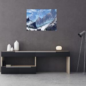 Kép - Festett hegyek (70x50 cm)