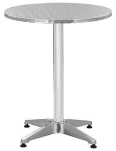 VidaXL ezüstszínű alumínium kerti asztal 60 x 70 cm