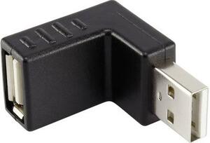 USB könyök adapter [dugó A - USB 2.0 aljzat A] 90°-ban felfelé hajlított Renkforce 29212C30