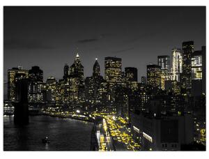 Egy éjszakai metropolisz képe (70x50 cm)