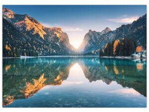 Kép - Hegyi tó (70x50 cm)