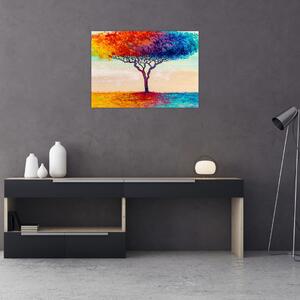 Egy festett fa képe (70x50 cm)