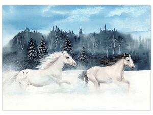 Festett lovak képe (70x50 cm)