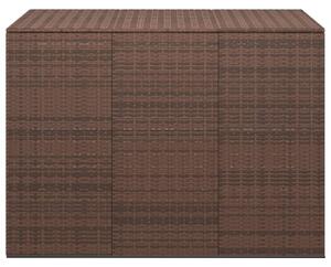 VidaXL barna polyrattan kerti párnatartó doboz 145 x 100 x 103 cm