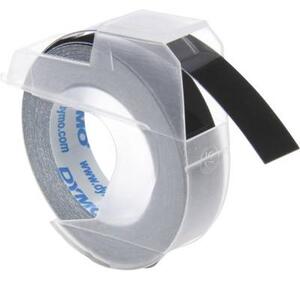 Feliratozó szalag, fekete, felirat színe fehér, 9 mm, 3 m