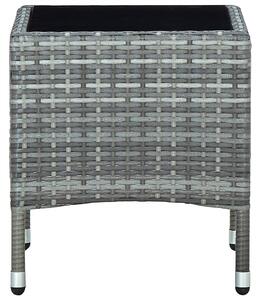 VidaXL szürke polyrattan kerti asztal 40 x 40 x 45 cm