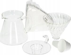 Hario Hario - V60 Glass Brewing Kit - Zestaw szklany dripper + serwer + filtry