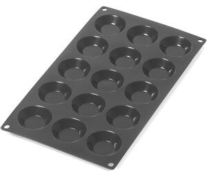 LÉKUÉ Tapadásmentes szilikon Tartalette kosárka sütőforma 15db Fekete LK881183