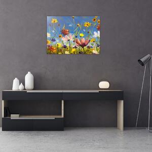 Festett kép egy virágzó rét (70x50 cm)