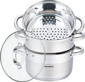 Klausberg 4 Részes Pároló Edény Készlet Ø18 cm - 2.5L KB-7136