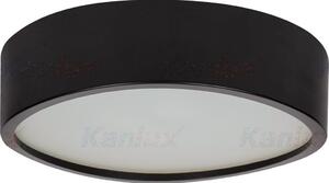 LED lámpatest , mennyezeti , 2 x E27 , kerek , fekete , JASMIN