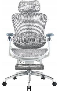 Krzesło biurowe Sihoo Fotel biurowy z podnóżkiem Sihoo DORO C300 Pro Mesh White with footrest