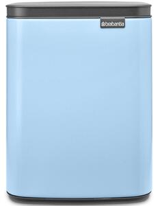 BRABANTIA Bo Waste Bin hulladékgyűjtő felnyitható Soft-Close fedéllel fali/álló műanyag tartály 7L - B méret acél álomkék - 223549