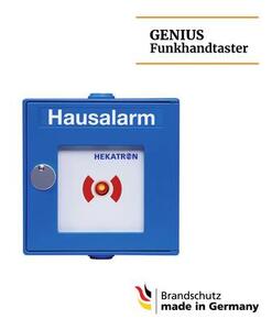 Hekatron FH.Genius Vezeték nélküli kézi nyomógomb Elemekről üzemeltetett, Hálózatról üzemeltetett (Sz x Ma x Mé) 130 x 130 x 32 mm (31-5000013-01-03)