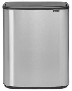 BRABANTIA Bo Touch Bin nyomófedeles hulladékgyűjtő XXL padlón álló műanyag tartály 60L - M méret r.m. acél selyem ujjlenyomatmentes - 223082