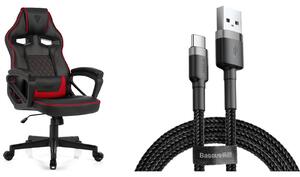 SENSE7 Knight gamer szék fekete-piros színben