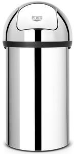 BRABANTIA Push Bin nyomófedeles hulladékgyűjtő XXL 60L - H méret r.m. acél fényes - 402623