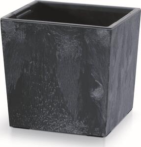 Prosperplast Doniczka kwadratowa URBI SQUARE LOW BETON EFFECT DURS240LE-S433, Kolor Antracyt, Prosperplast, Wymiary 24x24x23.5 cm