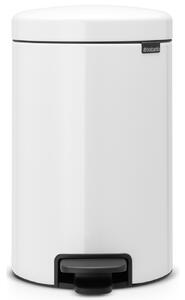BRABANTIA NewIcon pedálos hulladékgyűjtő szagmentesen záródó Soft-Close fedél. acél belső tartály. 12L - X méret. acél. fehér - 113864