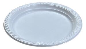 Csom 2001 Tányér lapos műanyag 22 cm 100 db/csomag fehér (14705)
