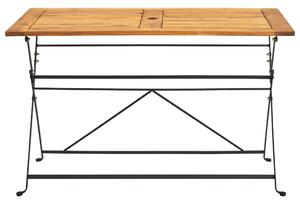 VidaXL tömör akácfa összecsukható kerti asztal 120 x 70 x 74 cm