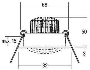 Brumberg LED-es beépíthető lámpa LED 3 W (12371633)