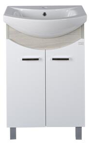 TMP ZX 55 - SONOMA - álló fürdőszobabútor - Sanovit ZENON - 6055 porcelán mosdóval - 55 x 44 cm