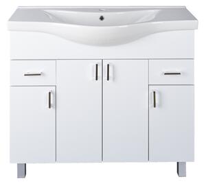 VivaStyle EKONOMIK 100 lábon álló fürdőszobabútor Sanovit ALBATROS 10100 mosdókagyló 99,5x46,5cm