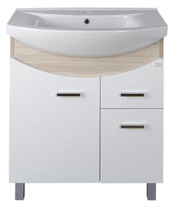 TMP ZX 65 - SONOMA - álló fürdőszobabútor - Sanovit ZENON - 6065 porcelán mosdóval - 65 x 47 cm