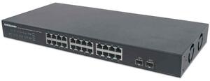 Intellinet 561044 hálózati kapcsoló Beállítást nem igénylő (unmanaged) L2 Gigabit Ethernet (10/100/1000) 1U Fekete