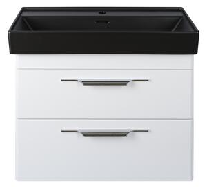 TMP LUX 60 fali fürdőszobabútor - CeraStyle SHARP FEKETE mosdóval - 60 x 48 cm