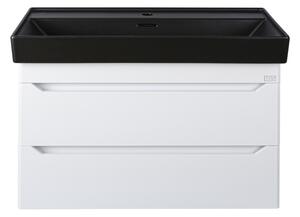 TMP SHARP 100 fali fürdőszobabútor - CeraStyle SHARP FEKETE mosdóval - 100 x 48 cm