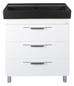 TMP TRIO 60 álló fürdőszobabútor - CeraStyle SHARP FEKETE mosdóval - 60 x 48 cm