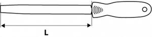 Topex Reszelő Készlet 3 db, Lapos, Félkör, Kör, 200 mm