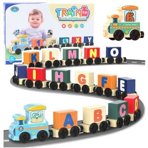 Lean Toys Oktatóvonat, Betűk, Számok, Színes, 16 db