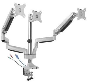 SpeaKa Professional SP-MM-940 3 részes Monitor tartó 33,0 cm (13) - 81,3 cm (32) Ezüst Dönthető + forgatható, Állítható magasságú, Forgatható (SP-10924816)