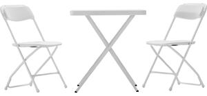 Set Mesa Acero Y Dos Sillas Acero Plegables Aruba Newstorm