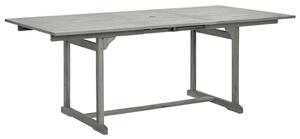 VidaXL tömör akácfa kerti étkezőasztal (150-200) x 100 x 75 cm