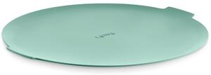 Lékué Microwave protective Mat mikrohullámú sütőbe tehető védőszőnyeg, megemelt szélekkel a folyadék fenntartásáért, két oldali fogantyú, D=245mm, kerek, szilikon, zöld - 890161