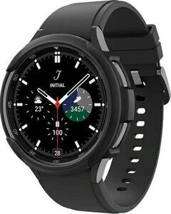 Samsung Watch 6 Classic 43 mm Spigen Liquid Air Szilikon Óra Keret Ütésállóság Fekete
