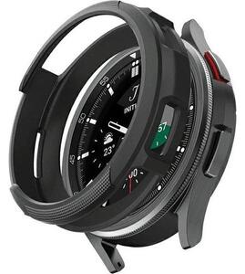 Samsung Watch 6 Classic 43 mm Spigen Liquid Air Szilikon Óra Keret Ütésállóság Fekete
