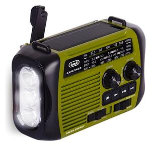 Trevi RA 7F30 BT Napelemes lámpás dinamós FM rádió - Zöld