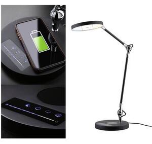 Paulmann LED-es íróasztali lámpa Qi töltővel 11 W, fekete, (78910)