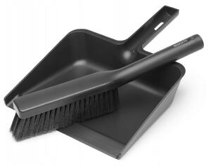 Brabantia SinkSide Dustpan and Brush Set, with comb seprű és lapát szettben, fogantyúba épített fésűvel, sötétszürke - 234163