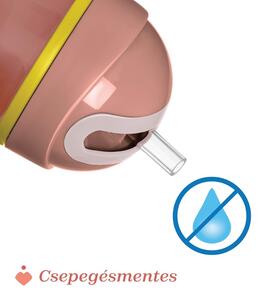 Chicco Sport Cup hőtartós duplafalú, csöpögésmentes szilikon szívószálas kulacs, cseppmentes ráppatintós záródással.14m+266 ml pink