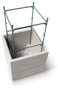Virágcserép Prosperplast MADERA SQUARE eco fa 38,5 cm fehér