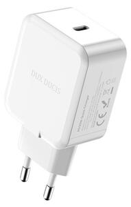 DUX DUCIS C100 hálózati töltő Type-C aljzat (5V / 3000mA, 30W, PD gyorstöltés támogatás) FEHÉR