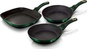 BerlingerHaus BH/6167F Emerald Collection Serpenyő Szett - Kovácsolt Alumínium, Smaragdzöld