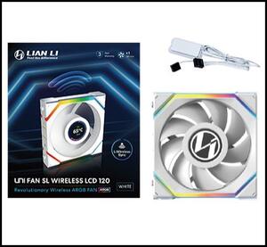 Lian Li UNI FAN SL Wireless LCD 120 hűtő ventilátor fehér (12SLLCD1W1W)